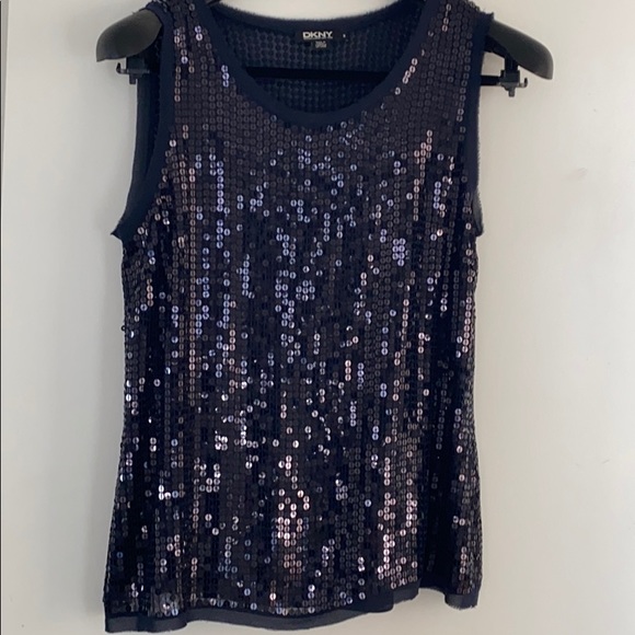 DKNYC Tops - Donna Karan New York fabulous sequin black top
